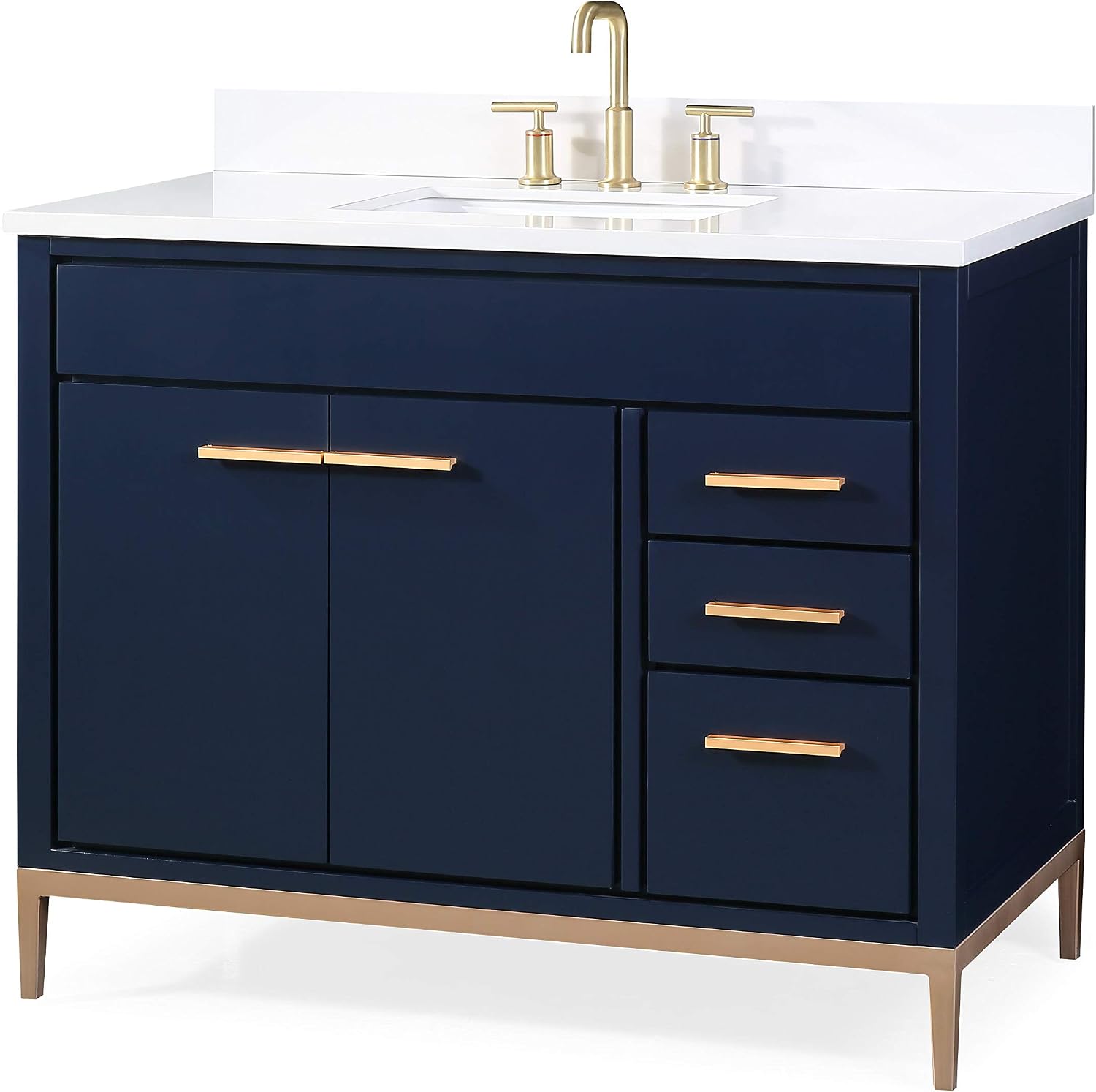 42' Beatrice Contemporary Navy Blue Bathroom Sink Vanity TB-9444NB-V42