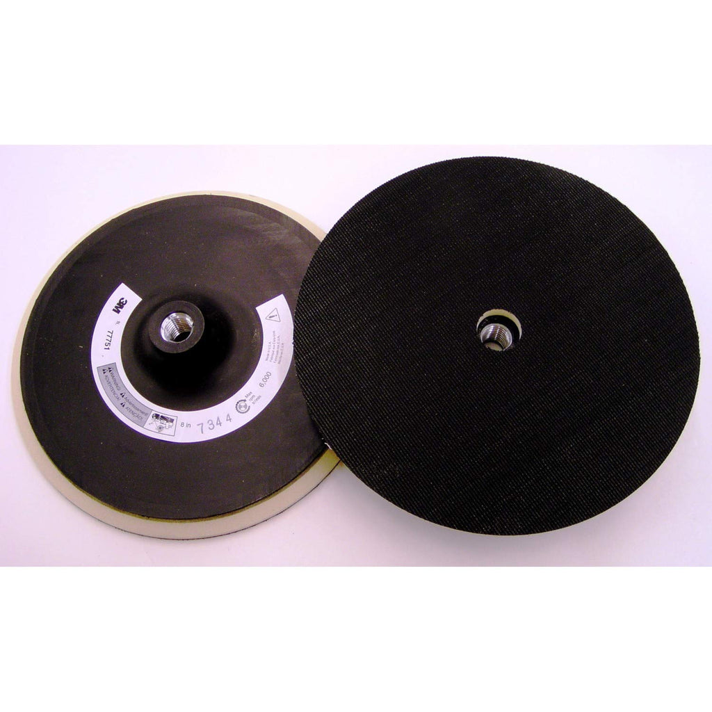 3M Hookit Disc Pad - for Hook and Loop Discs - Firm Density - Use with Random Orbital Sanders, Rotary Sanders, Angle Grinders - 8' x 5/16' x 7/8' x 5/8-11 Thread - 77751 - Single Pack