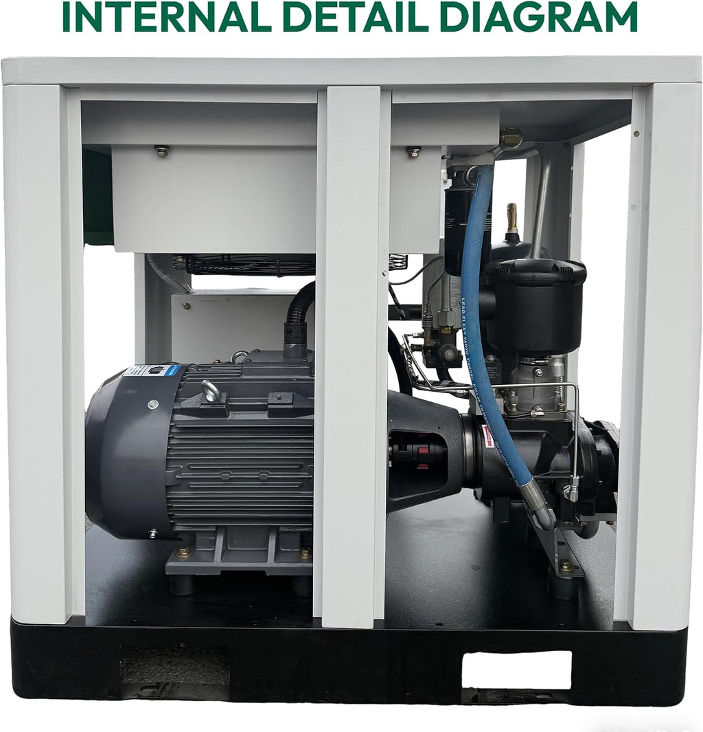 20HP Rotary Screw Air Compressor – 80 CFM, 116 PSI, 230V 3-Phase | Industrial Air Compressor System ASME UL