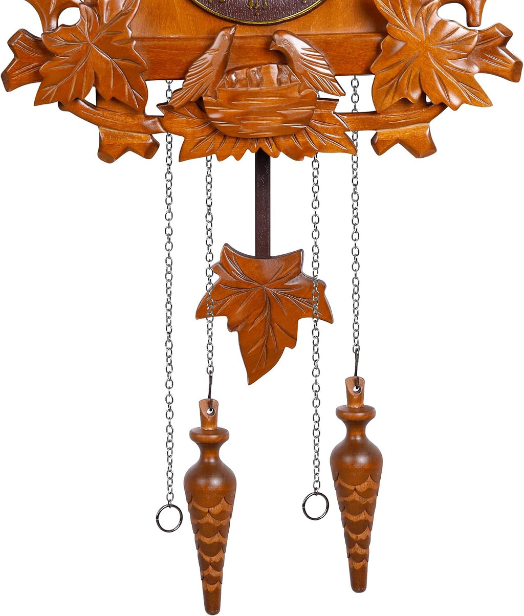 Kendal Vintage Cuckoo Clocks, Large Handcrafted Wood Cuckoo Clock and Swinging Pendulum Wall Clock Traditional, Wooden Decorative,Modern Wall Clock Cuckoo Clock MX015-1