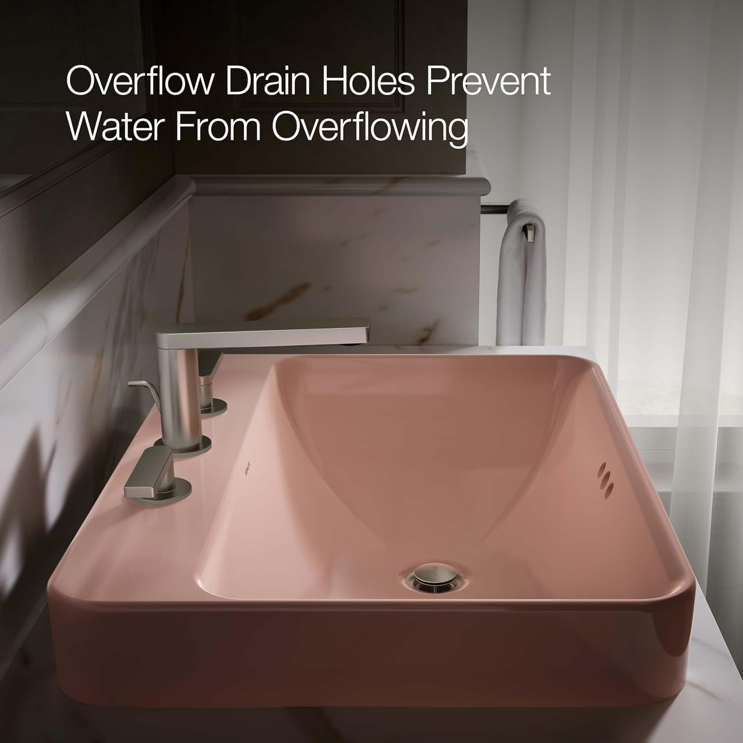 KOHLER Vox 23 in. Rectangular Drop-In Vessel Bathroom Sink