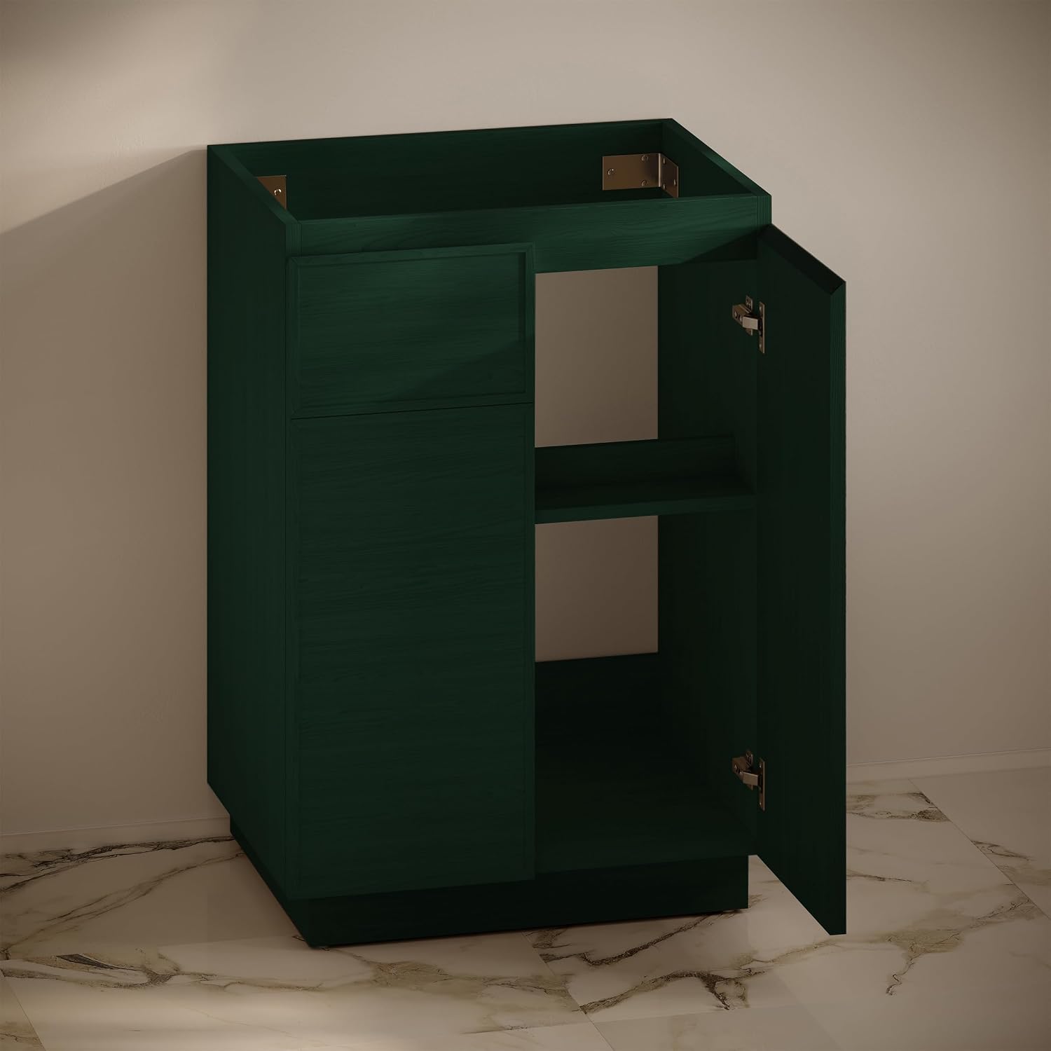 St. Tropez 24' Freestanding Bathroom Vanity Cabinet Without Top in Green Oak