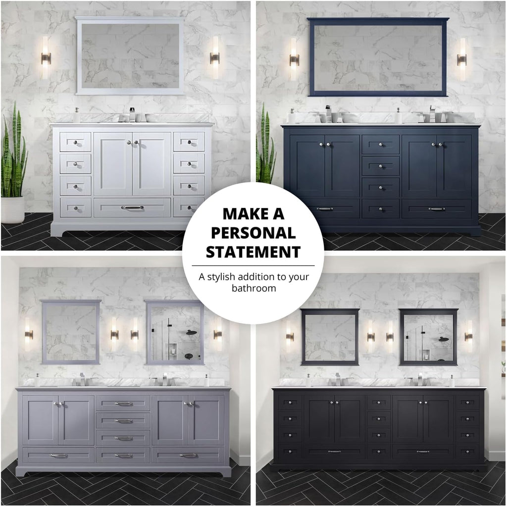 Dukes 48 in. W x 22 in. D Navy Blue Double Bath Vanity and Cultured Marble Top