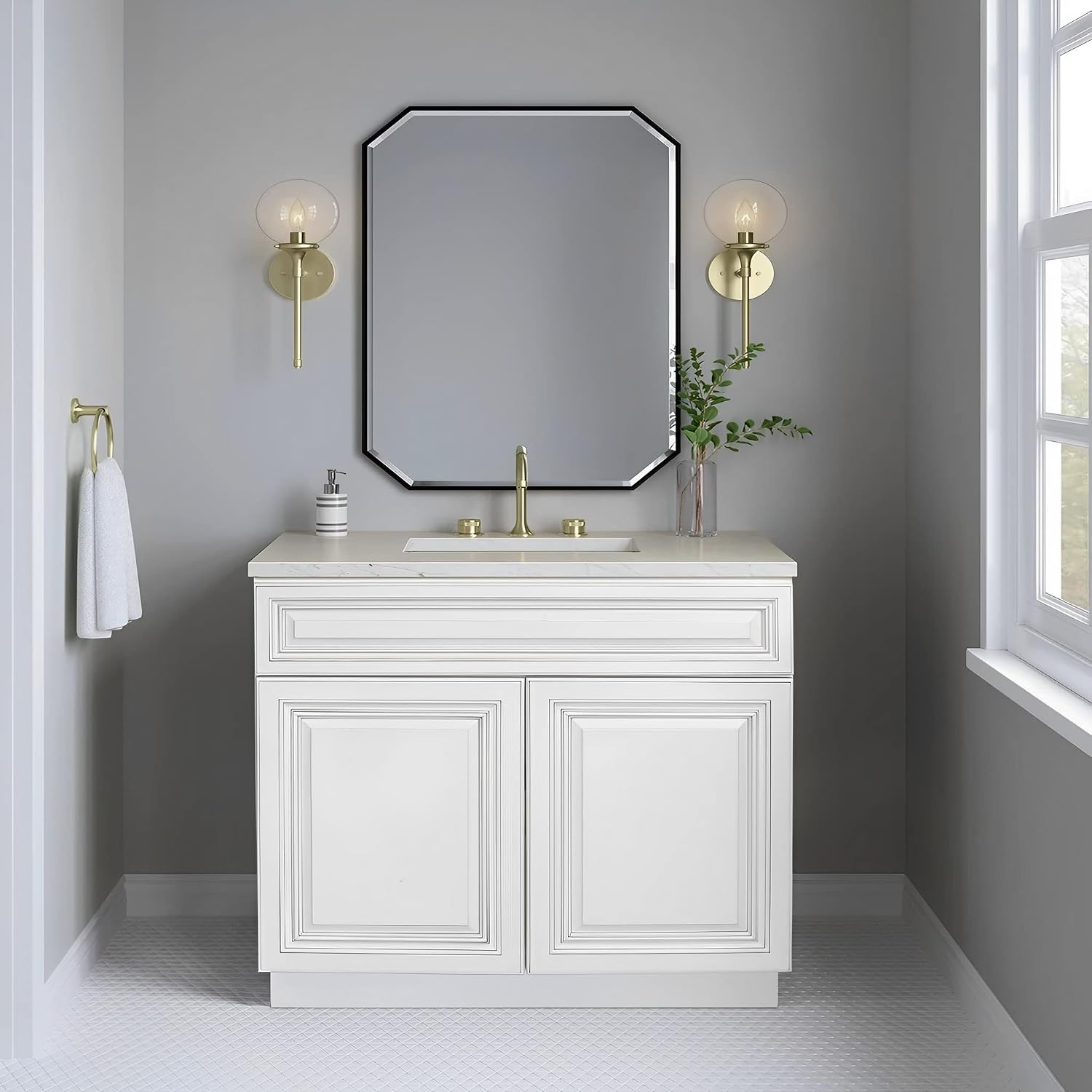 Antique White Sink Base Bathroom Vanity 24'/30'/36' Width Ready-to-Assemble(36' Width)