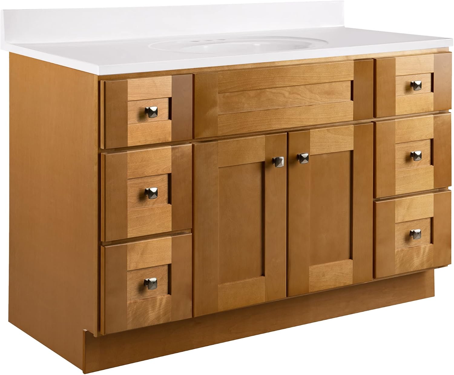 Design House Brookings 48 Inch Shaker, Solid Wood, Fully Assembled, Modern Birch, 215780