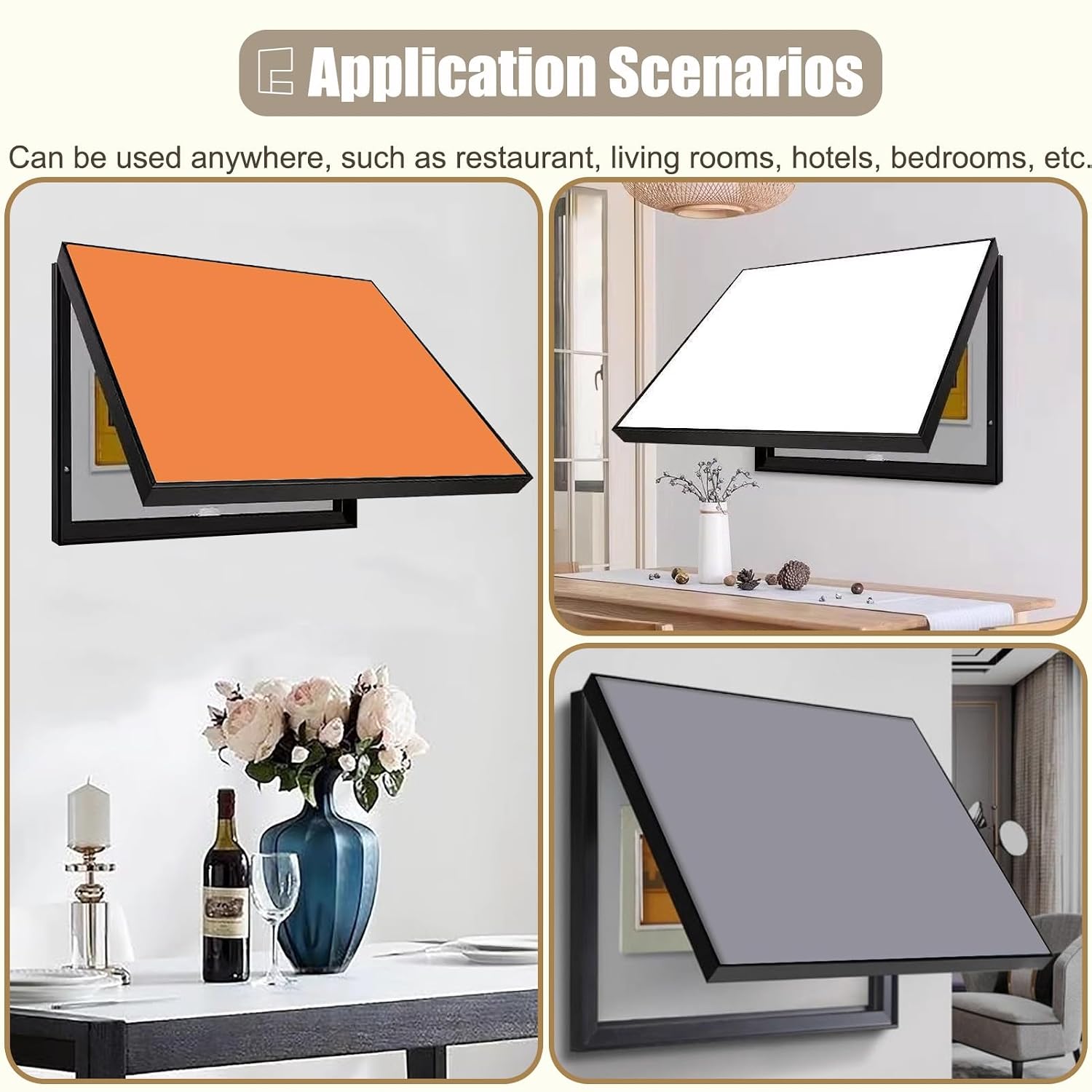 Art Tan Breaker Box Cover with Screws, Durable Metal Electrical Panel Cover for Laundry Room, Horizontal Design, Fits Standard Electric Meter Box (50x40cm / 19.7x15.7in)