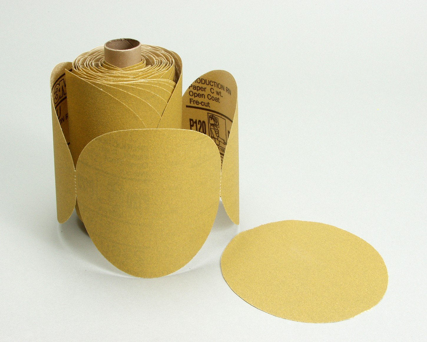 3M Stikit Paper Disc Roll 236U, P100 C-weight, 6 in x NH, Die 600Z