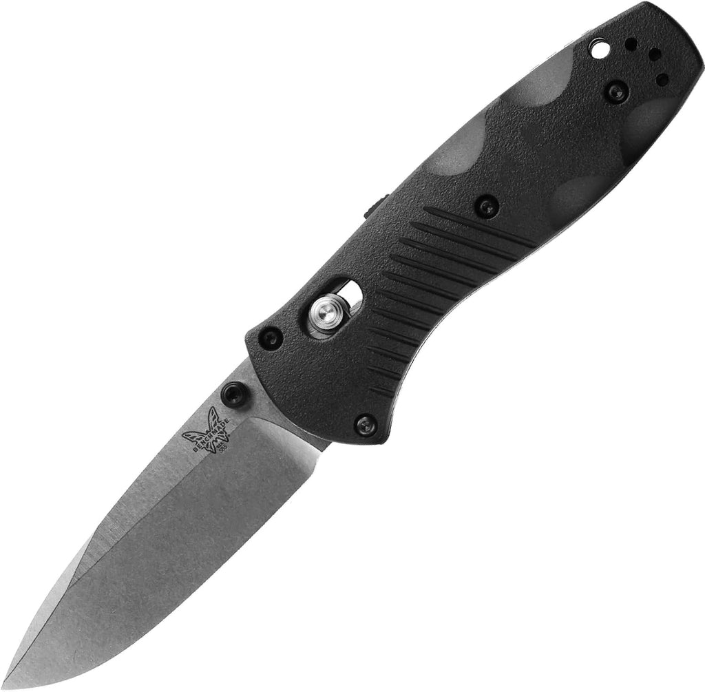 Benchmade - Mini Barrage 585 EDC Knife, Drop-point Blade with Black Valox Handle (585)