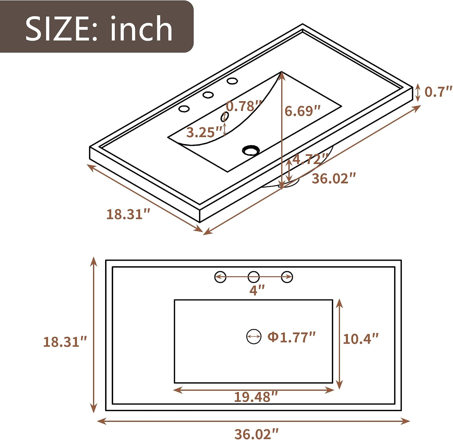 36' Bathroom Vanity with Sink Combo, Bathroom Cabinet with Drawers, Solid Frame and MDF Board,Green