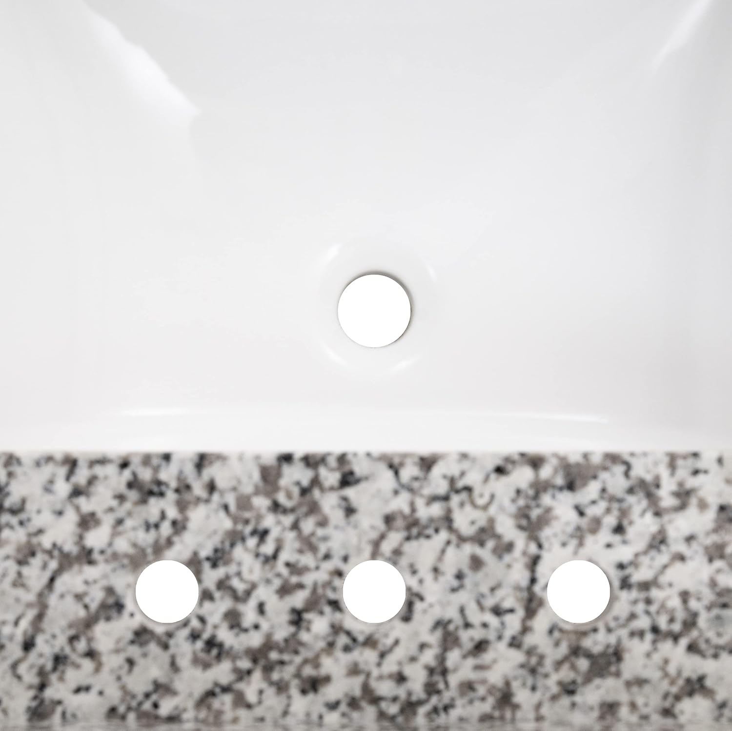 MSI Sparkling Gray Vanity Top with Under Mount Rectangle Double Bowl Ceramic Sinks, Engineered Marble Stone, 4' CC Faucet Holes, 61'X22'