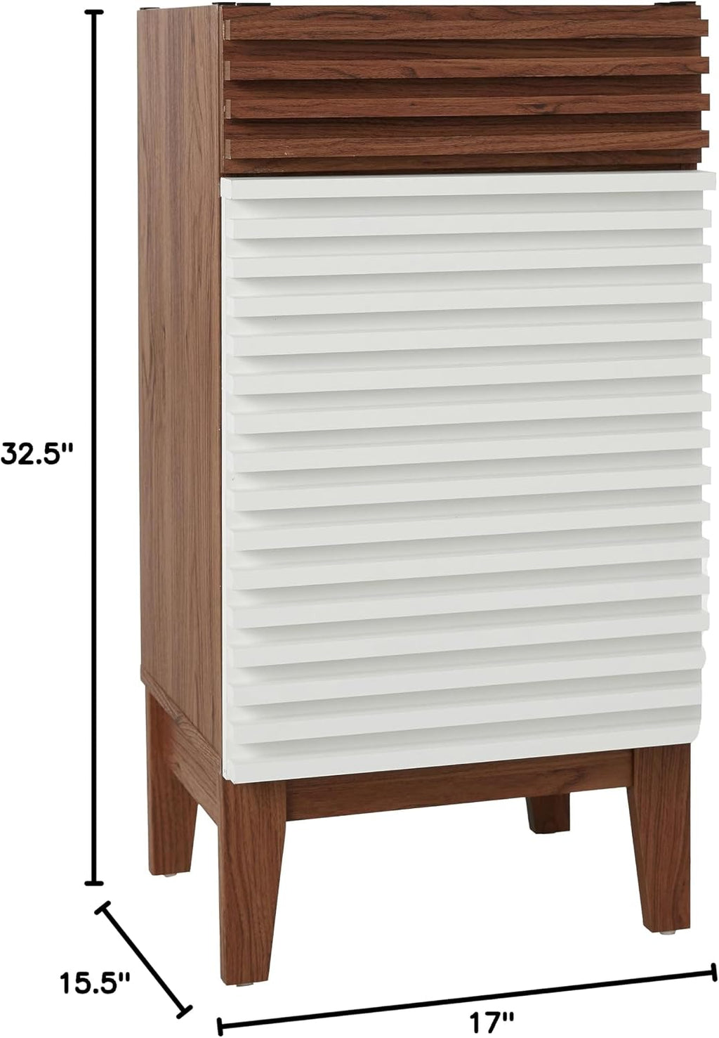 Modway Render 18' Bathroom Vanity in White Walnut - Sink Basin Not Included