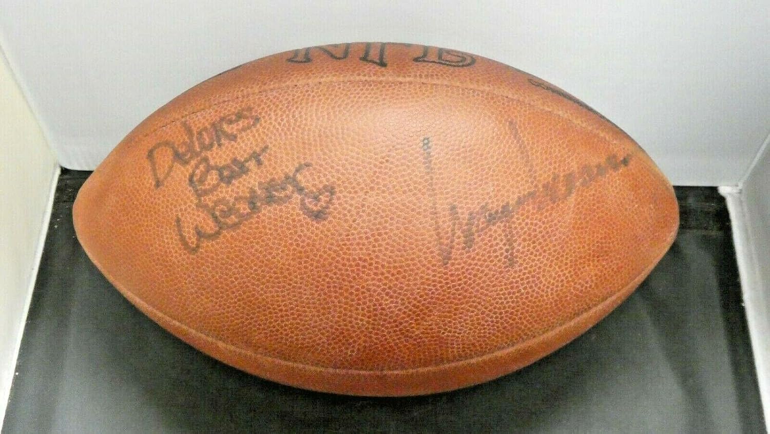 Jacksonville Jaguars First Owners Signed Game Ball Wayne Weaver & Wife Dolores - Autographed Footballs