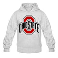 Men's Ohio State Buckeyes 100% Cotton Long Sleeve Hoodies Sweater Ash Size XL