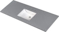 MSI Sparkling Gray Vanity Top with Under Mount Rectangle Single Bowl Ceramic Sink, Engineered Marble Stone, 4' CC Faucet Holes, 61'X22'