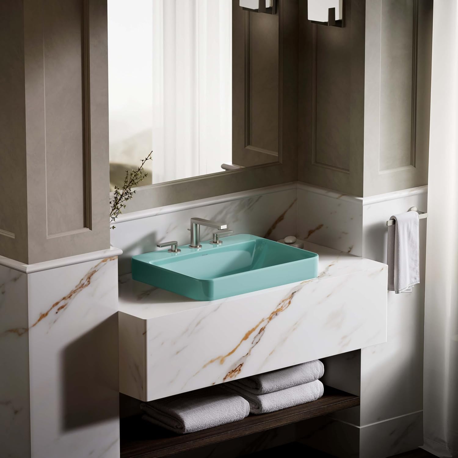 KOHLER Vox 23 in. Rectangular Drop-In Vessel Bathroom Sink