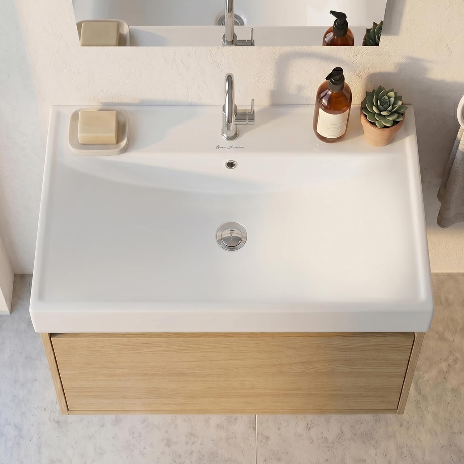 Carre 24' Vanity Top Bathroom Sink Single Hole