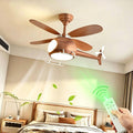 Children's Bedroom Ceiling Fan With Lights,Dimmable Kids Room Cartoon Ceiling Fan Lamp,Helicopter Model Wood Grain Airplane Pendant Light Decoration Fixtures,Remote Control Speed,Hydrographic Printing