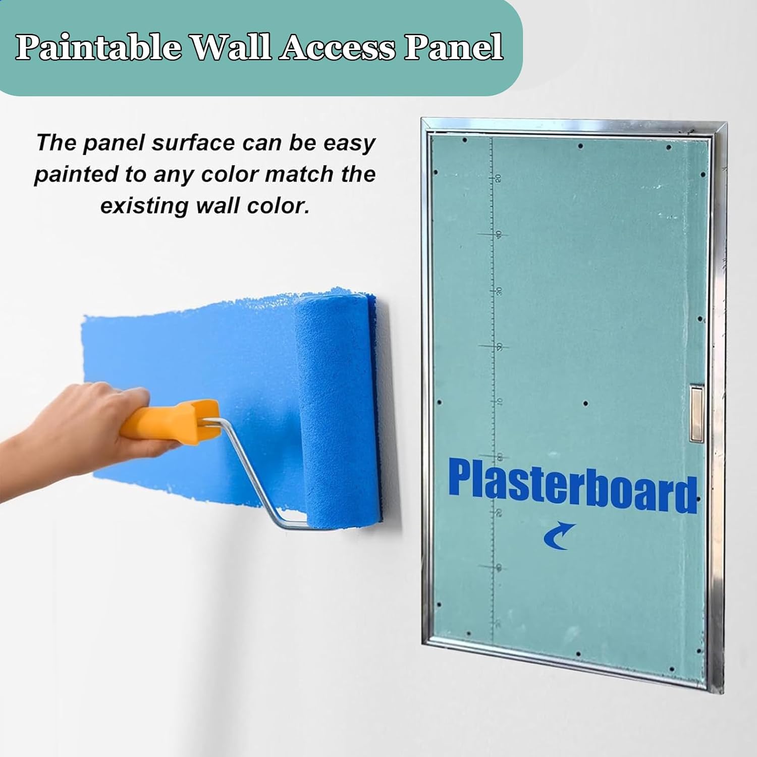 30 32 34 36 38 40 42 44 46 48 50 in Sheetrock Access Panel, Paintable Attic Door Drywall Panel, Hidden Inspection Hatch Electrical Plate Cover 24x24in/60x60cm