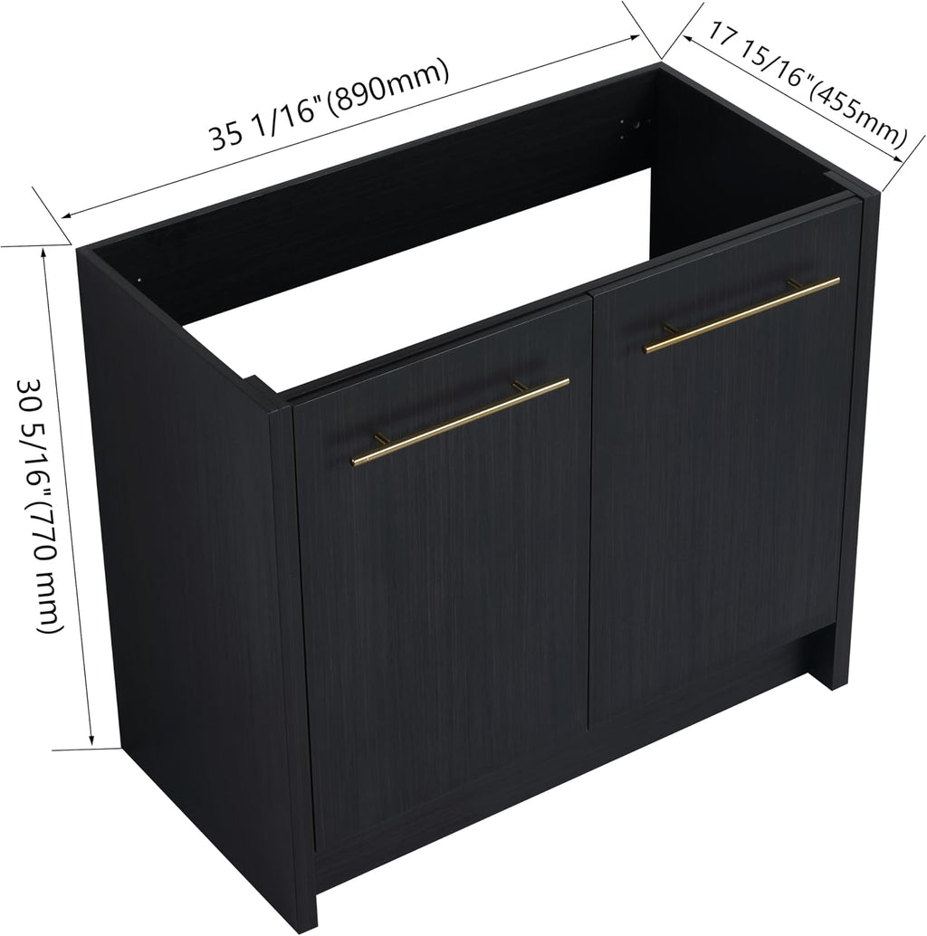 36 Inch Freestanding Bathroom Vanity (Without Top Sink)-BVB09236BCT