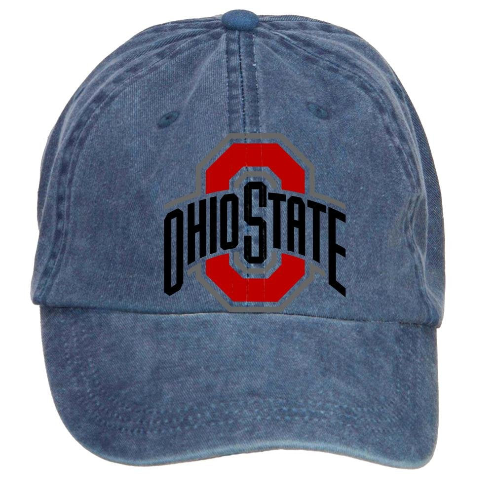 Tommery Unisex NCAA Ohio State Buckeyes Hip Hop Baseball Caps Navy
