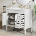 Favfurish 36' Bathroom Vanity with Ceramic Sink,Freestanding Bath Cabinet w/Soft Closing Doors,Adjustable Shelves,Modern Storage Vanity Cabinet for Smaill and Medium Bathrooms,White