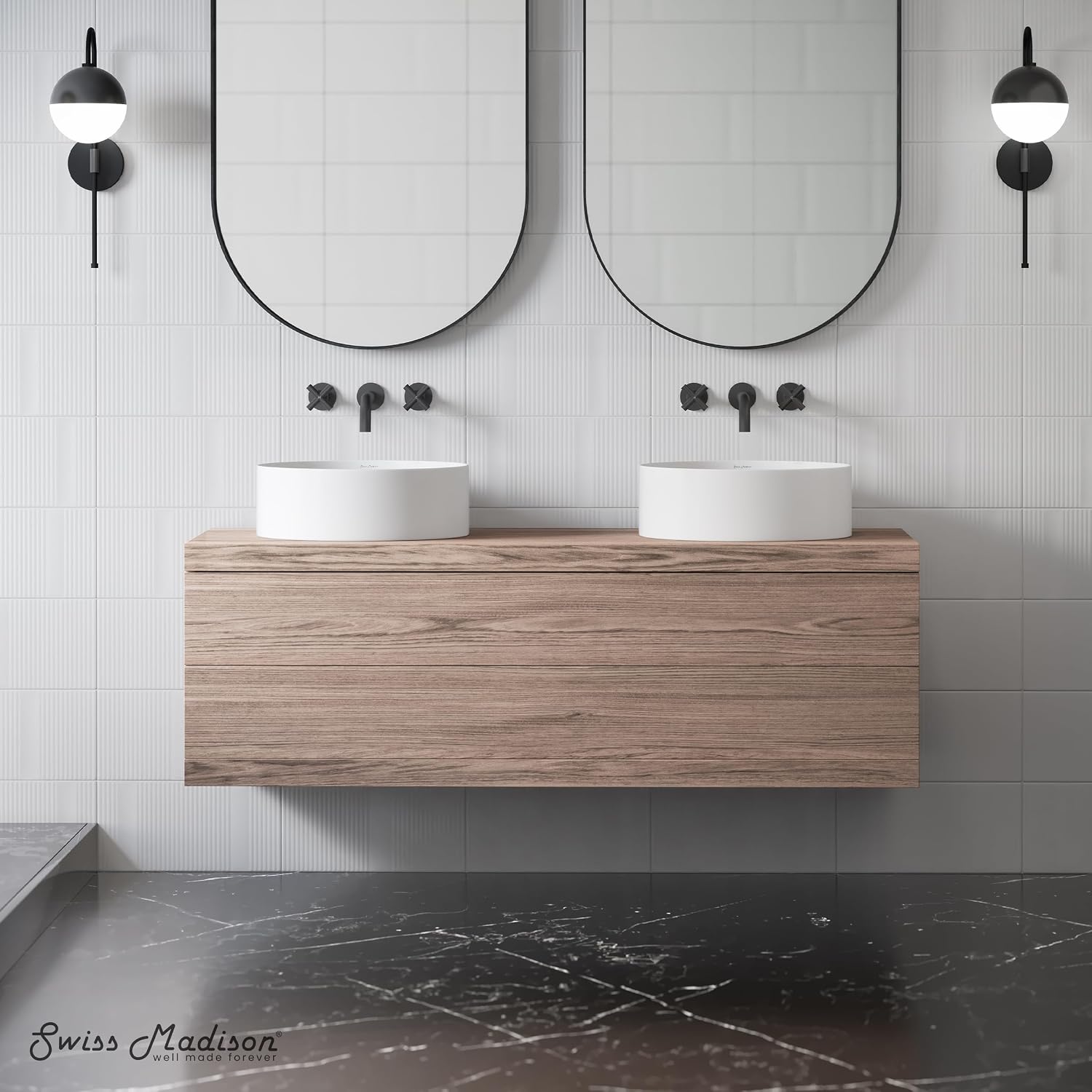 Beau 16.5' Round Vessel Bathroom Sink in Matte White