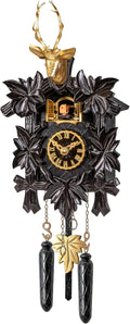 Engstler Quartz Cuckoo Clock 5 Leaves, Bird, with Music