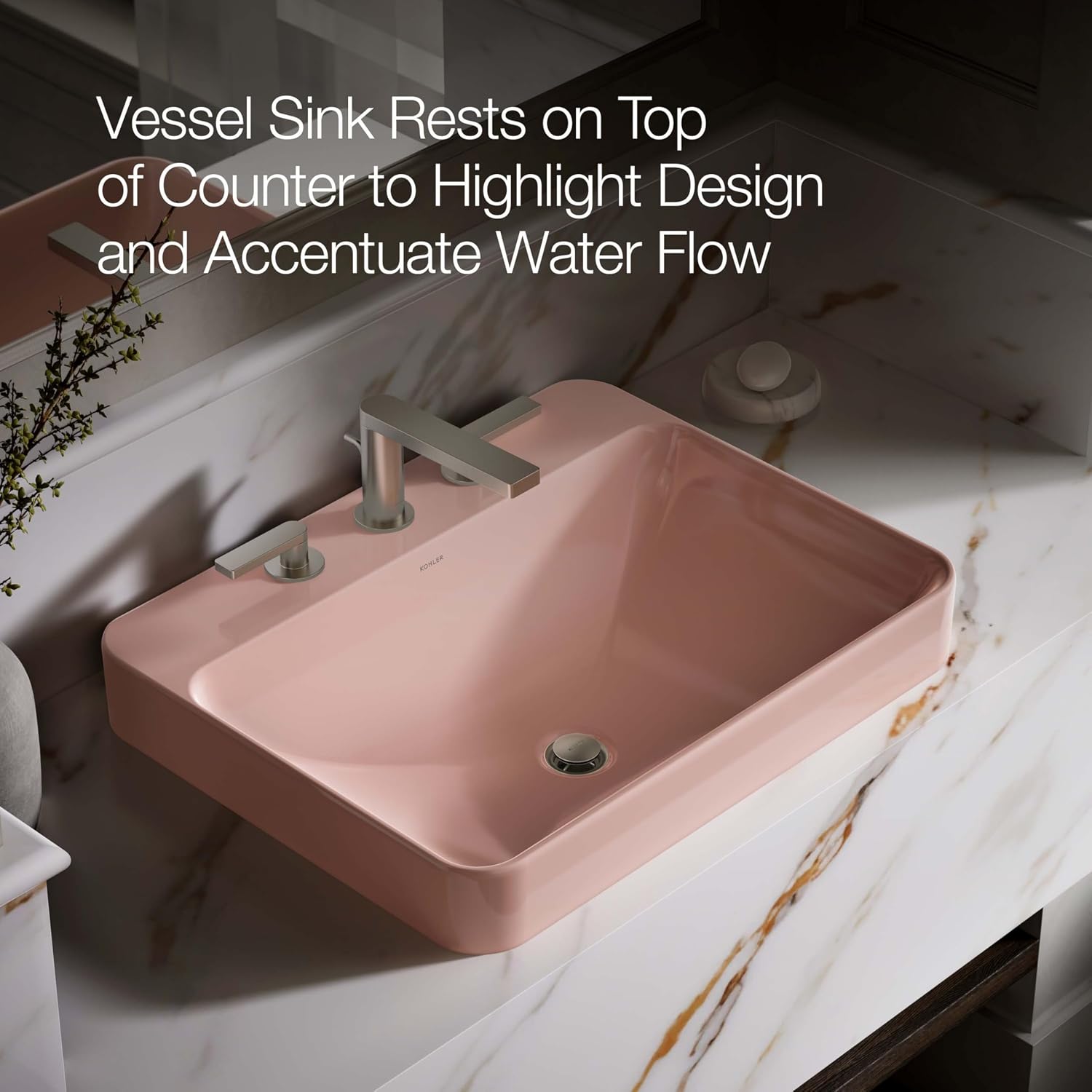 KOHLER Vox 23 in. Rectangular Drop-In Vessel Bathroom Sink