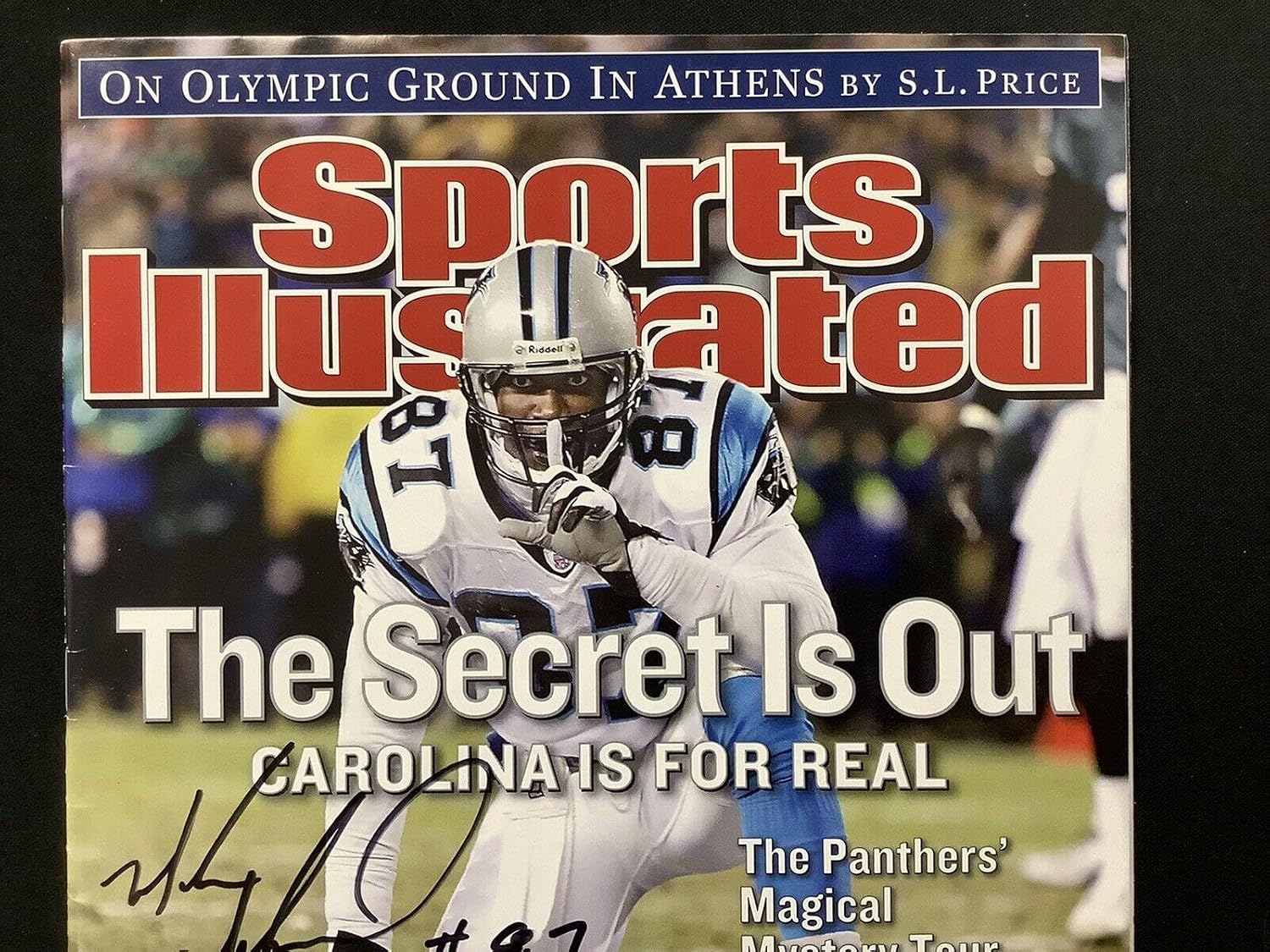 Muhsin Muhammad Signed Sports Illustrated 1/26/04 No Label Jaguars Autograph JSA - Autographed NFL Magazines