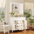 Merax 36' Bathroom Vanities with Matching Medicine Cabinet & Single Sink, Modern Undermount Bathroom Sink Cabinet with 3 Closing Doors & 2 Full Extension Dovetail Drawers
