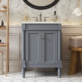 Merax 24' Bathroom Vanity with Sink, Powder Room Small Bathroom Vanity with 2-Door Cabinet, Undermount Sink, Solid Wood Frame Bathroom Storage Cabinet