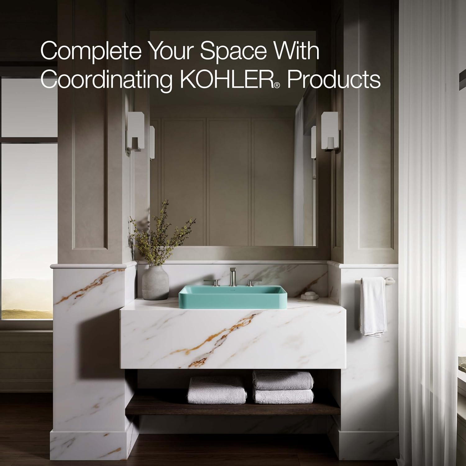 KOHLER Vox 23 in. Rectangular Drop-In Vessel Bathroom Sink
