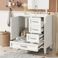 Mirightone 30' Bathroom Vanity with Sink, Bathroom Vanity with Sink 30 Inch, 30 in Vanity with Top for Bathroom, 30 Vanity and Sink Combo with 3 Drawers and 1 Soft Closing Door (White)