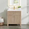 ALTAIR 30 Inch Vanity Bathroom Small Sink Vanities Single Bath Large Storge Cabinet with Ceramic Sinks Countertop Soft Closing Doors and Dovetail Drawers Modern Pre-Assembled