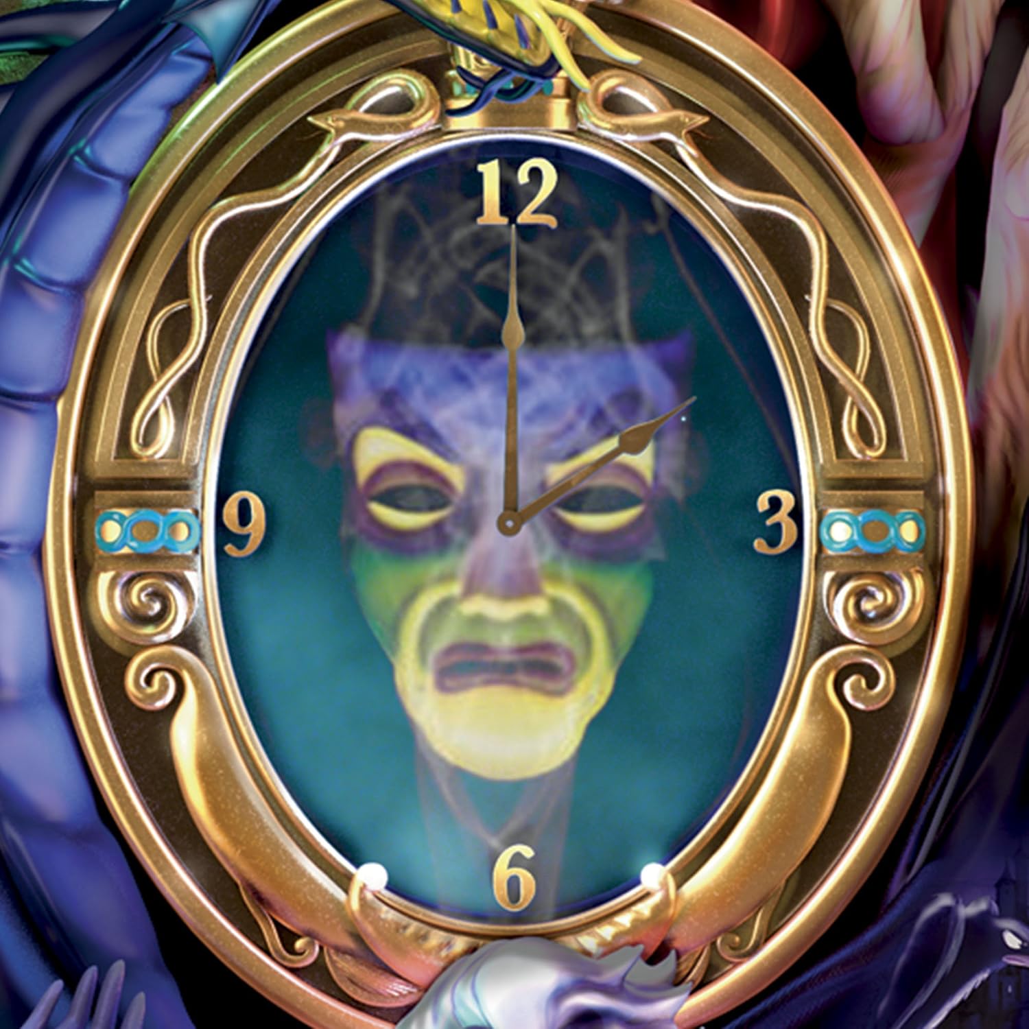 The Bradford Exchange Disney Villains Timeless Treachery Musical Cuckoo Clock, LED Illuminated, Limited Edition