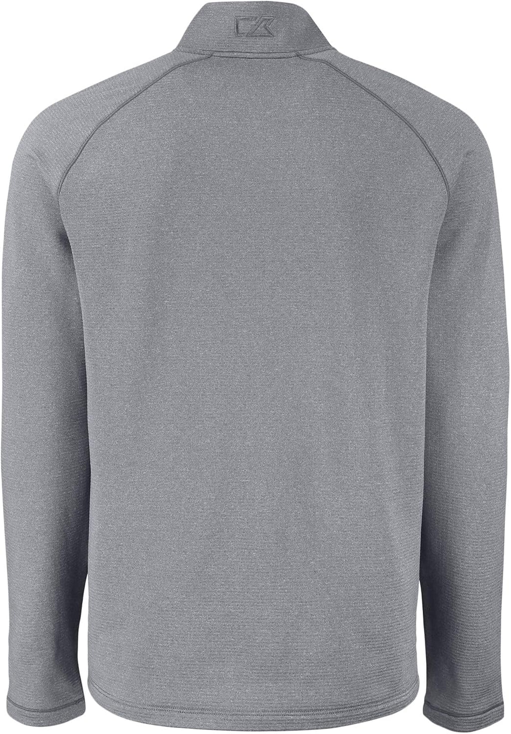 Cutter & Buck Men's Heather Gray Denver Broncos Peshastin Eco Fleece Recycled Raglan Tri-Blend Full-Zip Jacket