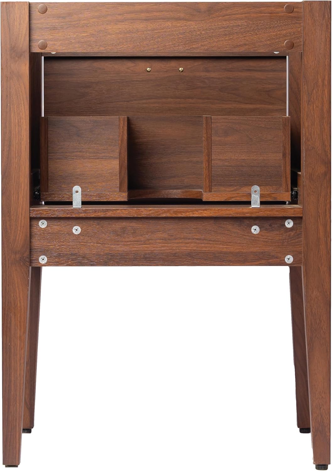 JONATHAN Y Corbin 24 in. W x 18 in. D x 33 in. H Modern 1-Drawer Freestanding Bathroom Vanity Base Only with Black Handles, Walnut (Sink Basin Not Included) VAN2001B