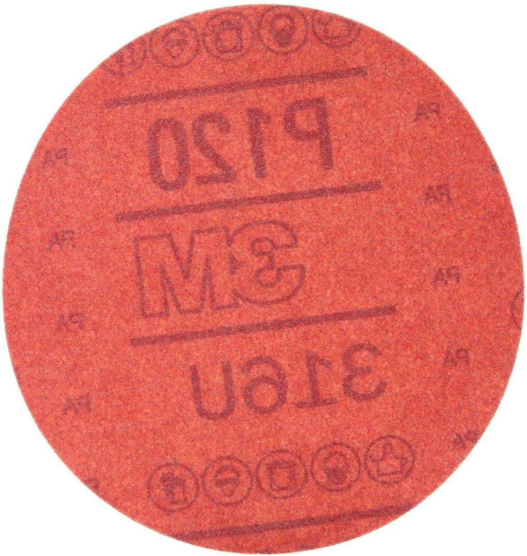 3M 01300 Hookit Red 5' P120 Grit Abrasive Disc (Pack of 6)