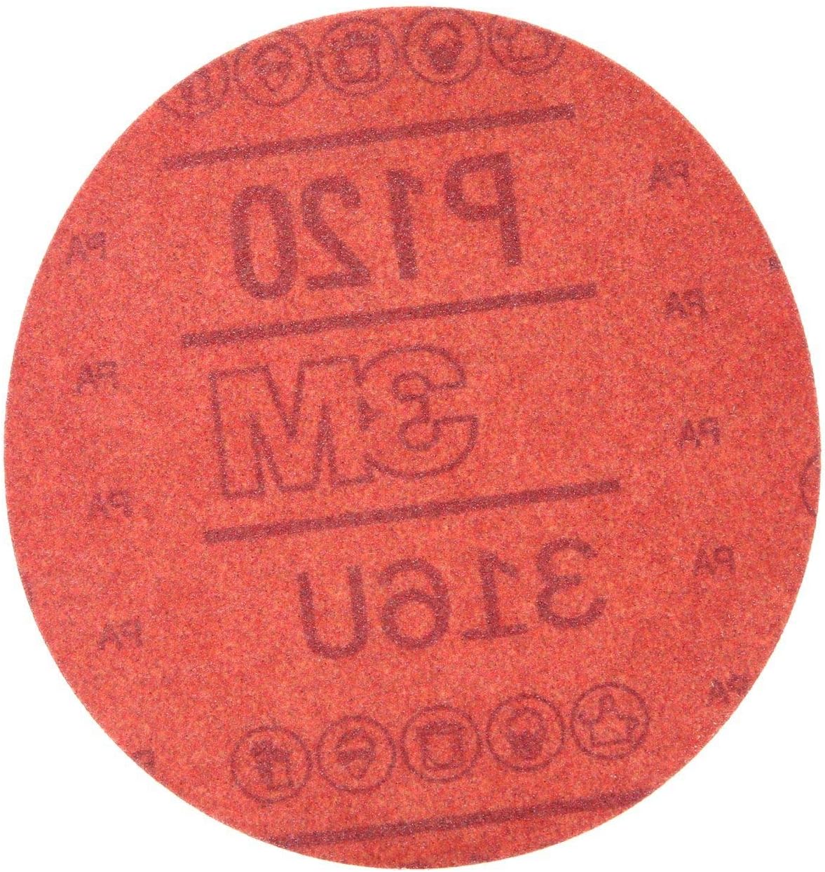 3M 01300 Hookit Red 5' P120 Grit Abrasive Disc (Pack of 6)