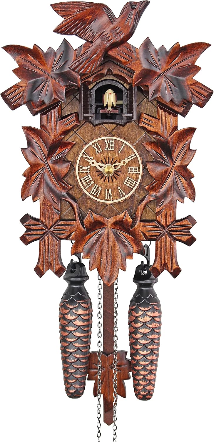 Quartz Cuckoo Clock - The Traditional Vine Leaves AH 40/1 QM