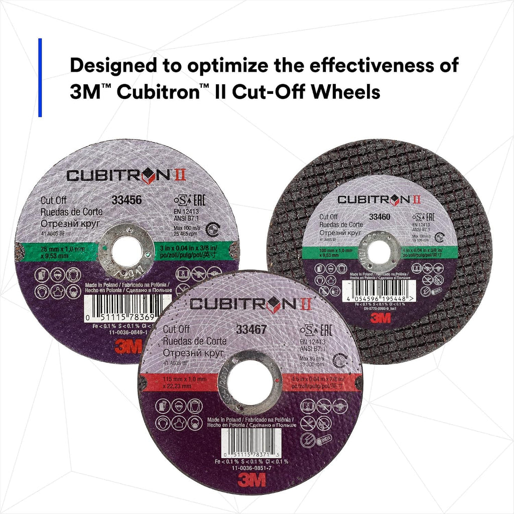 3M Cut-Off Wheel Tool, 33579, 3 in, 1 Per Box, Automotive Cutting Tool for Fast Cutting and Smooth Cutting