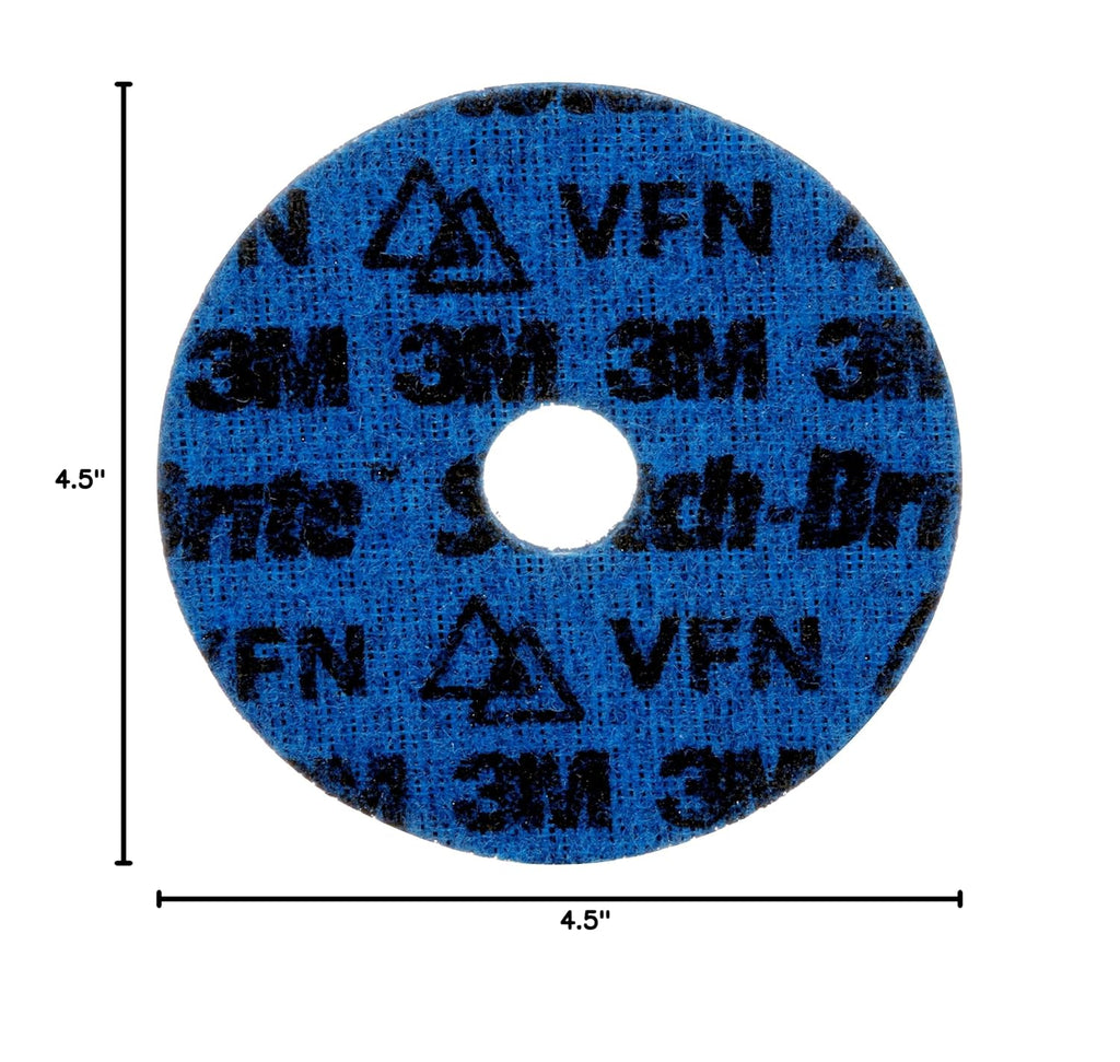 Scotch-Brite Precision Surface Conditioning Disc, PN-DH, Medium, 4-1/2 in x 7/8 in, Hook and Loop Attachment, Multi-Purpose Disc for Grinding, Polishing, and Blending
