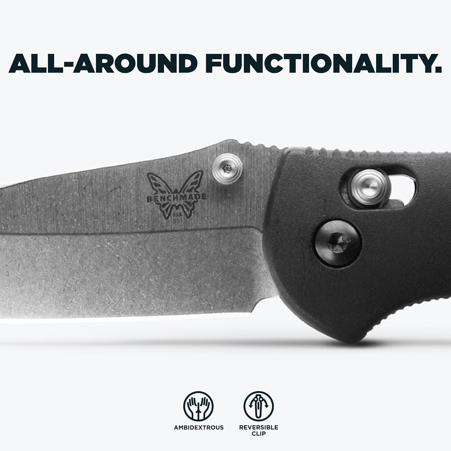 Benchmade - Griptilian Knife, Plain Edge, Nylon Handle