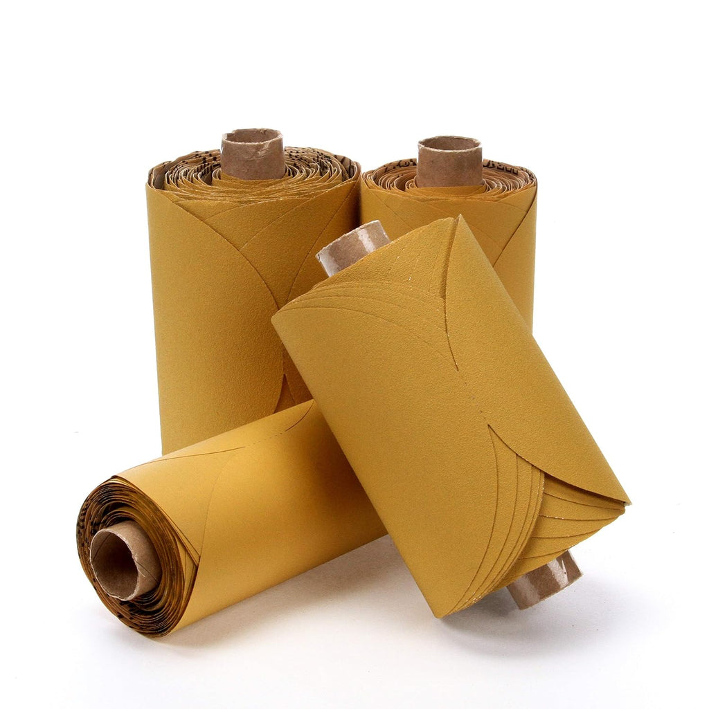 3M Stikit Gold Film Disc Roll 255L - Adhesive Backed Sanding Discs - P100 Grit Aluminum Oxide - For Random Orbital Sander - 5' - 125 per Roll