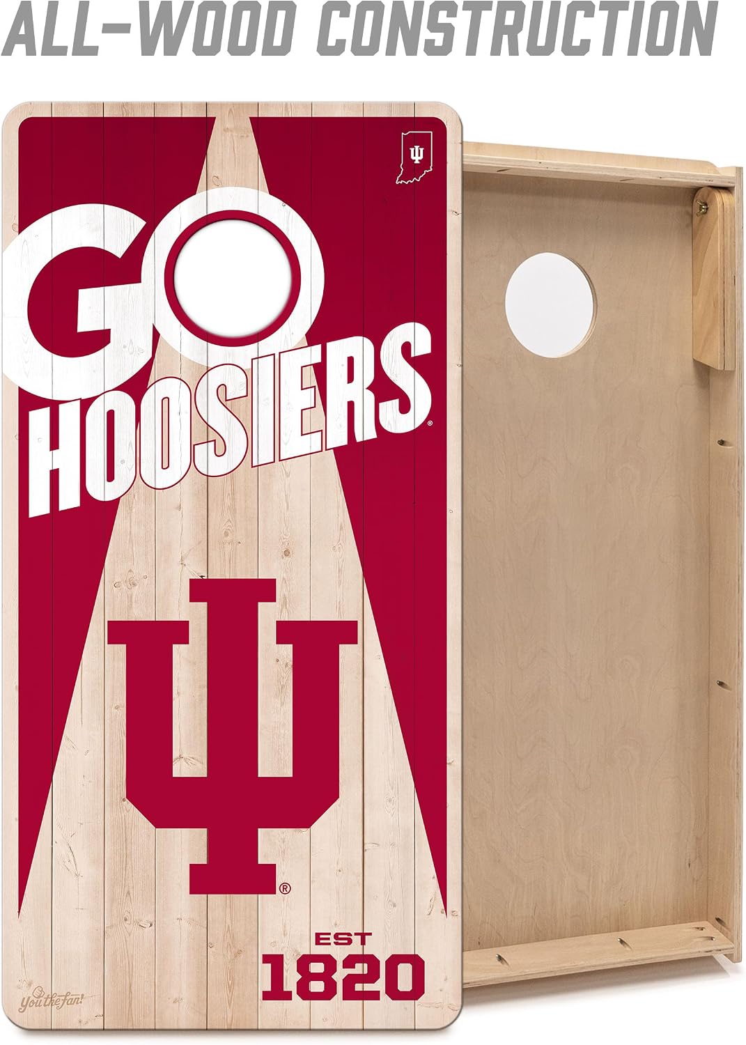 YouTheFan NCAA 2' x 4' Professional Wood Cornhole Game with Logo Bags