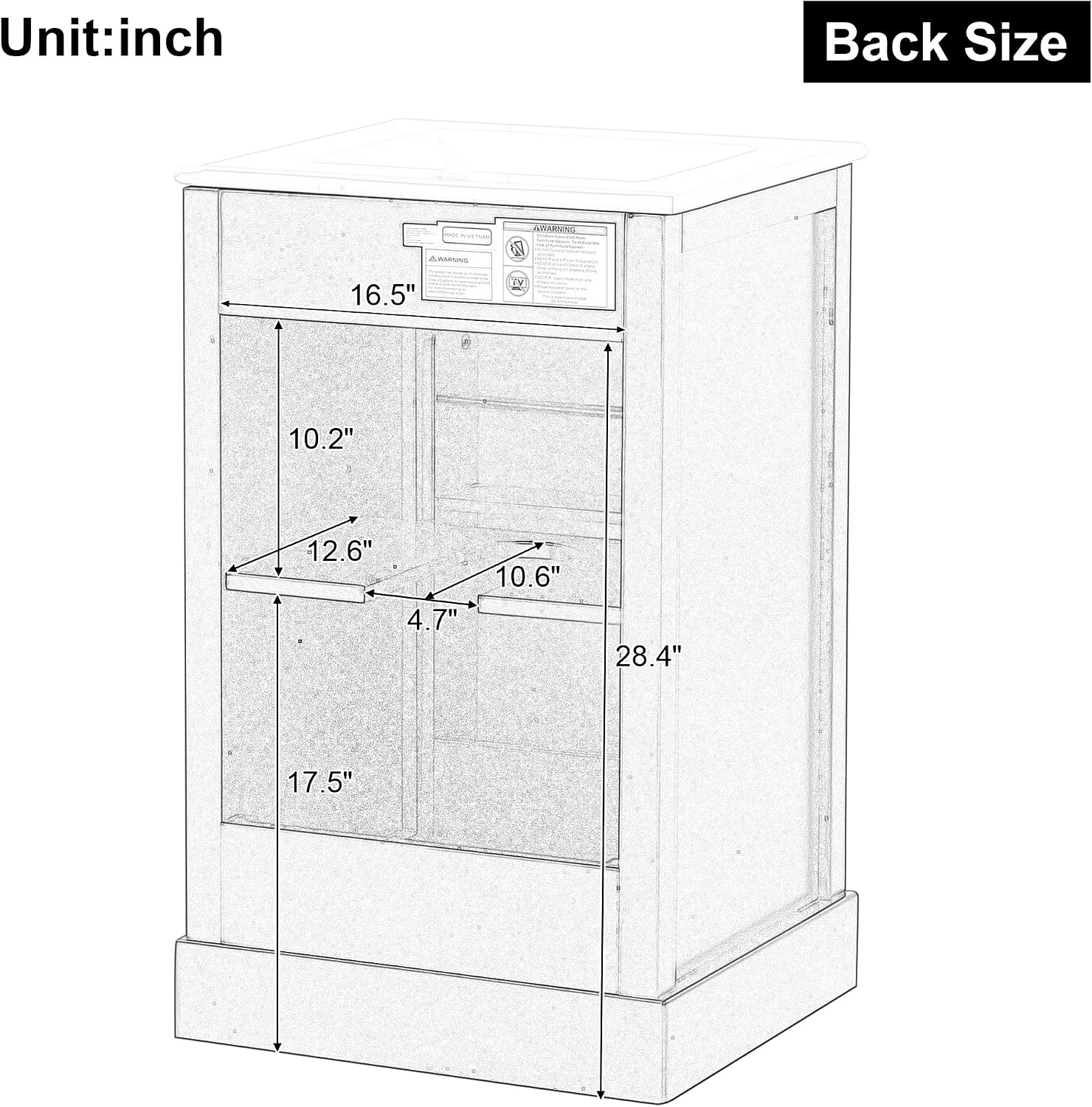 20' Bathroom Vanity with Sink, Harper & Bright Designs Free Standing Single Basin Vanity Set with Soft Closing Door and Storage Rack, Solid Wood Bathroom Cabinet with Ceramic Basin for Bathroom, Black