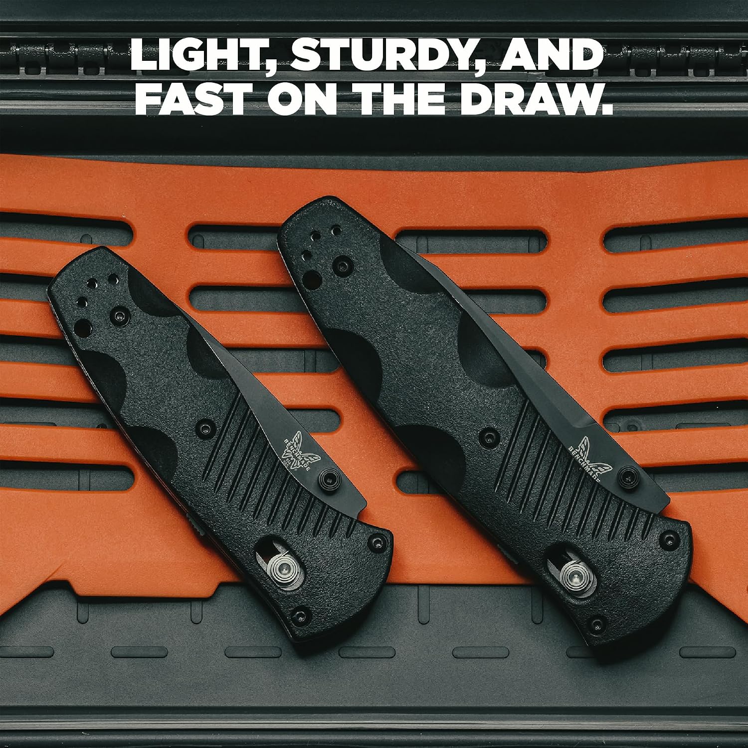 Benchmade - Mini Barrage 585 EDC Knife, Drop-point Blade with Black Valox Handle (585)
