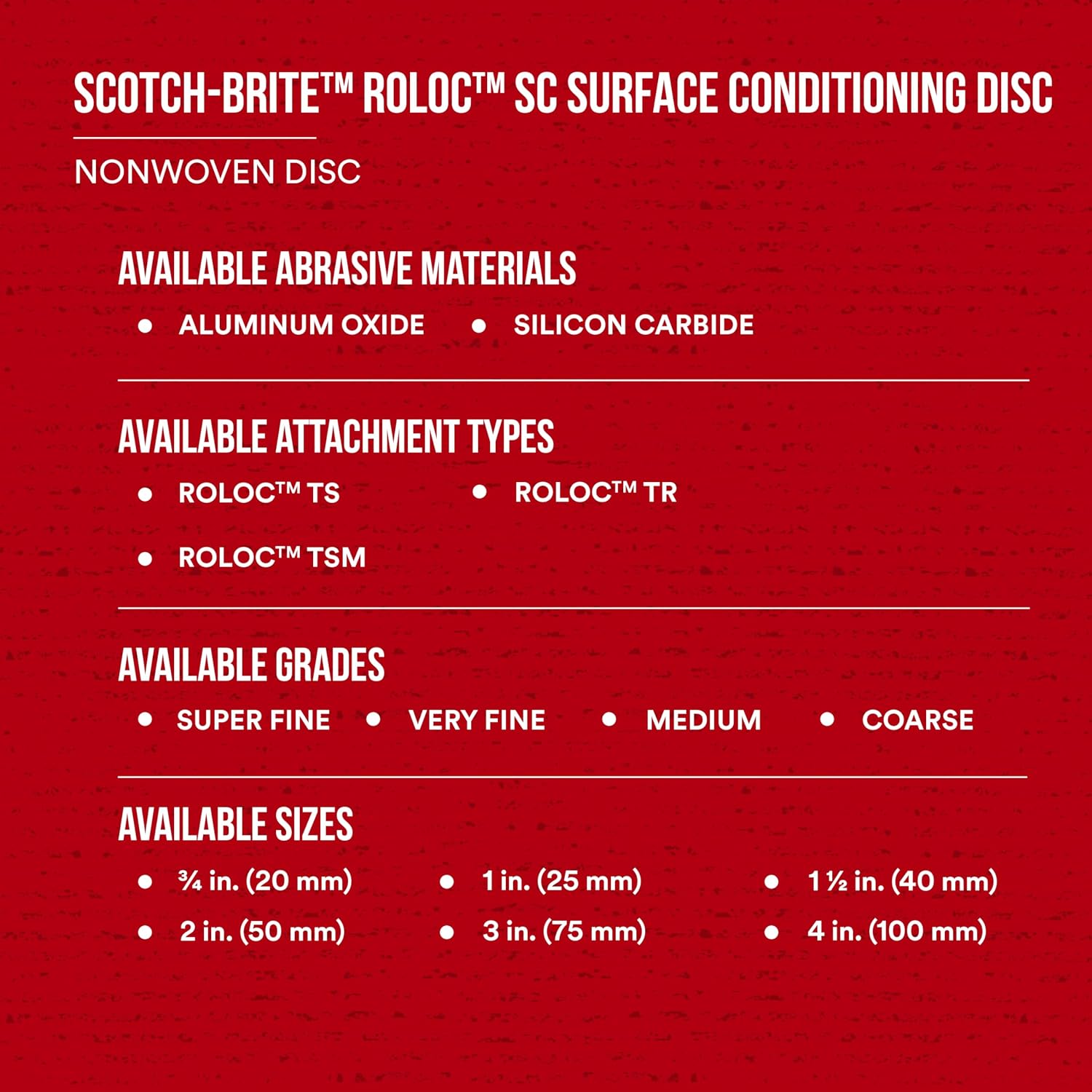3M Scotch-Brite Roloc Surface Conditioning Disc, TR 07516, 2 in x NH S SFN, 25 per Carton (Pack of 4)