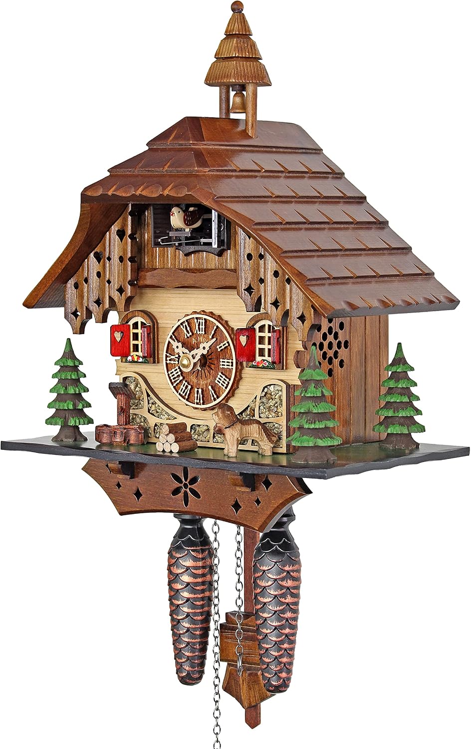 HerrZeit Quartz Cuckoo Clock - The Black Forest Farm House AH 27 QM