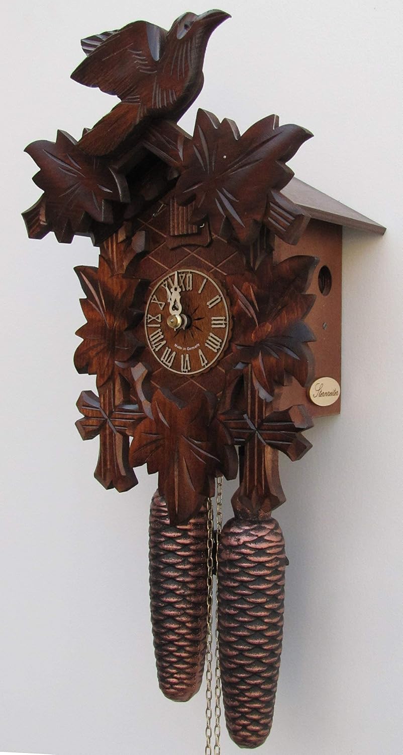 German Hand Carved Cuckoo Clock with Eight-day Movement
